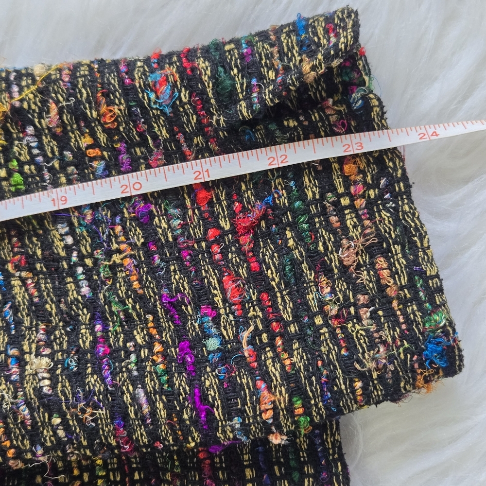 ANN MAY Size 6 Silk‎ Woven Dark Colorful Career Blazer Jacket Academia Old Money - Picture 11 of 12